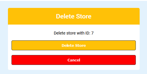 Store Delete Page